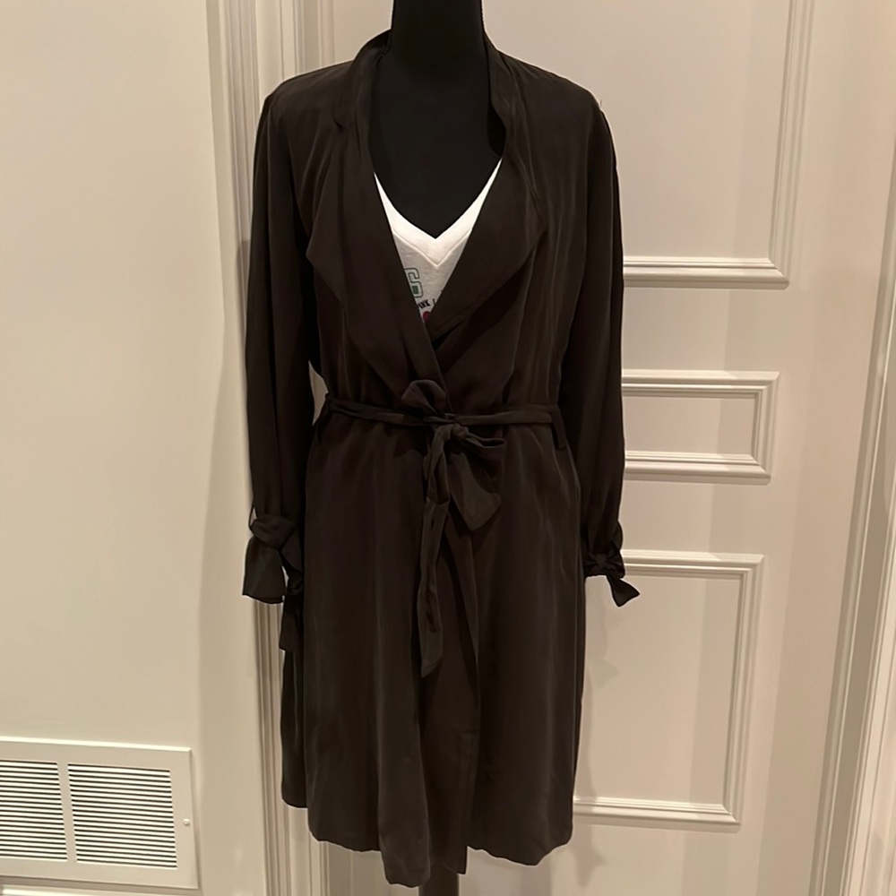 Splendid charcoal grey x-small small light overcoat/dress